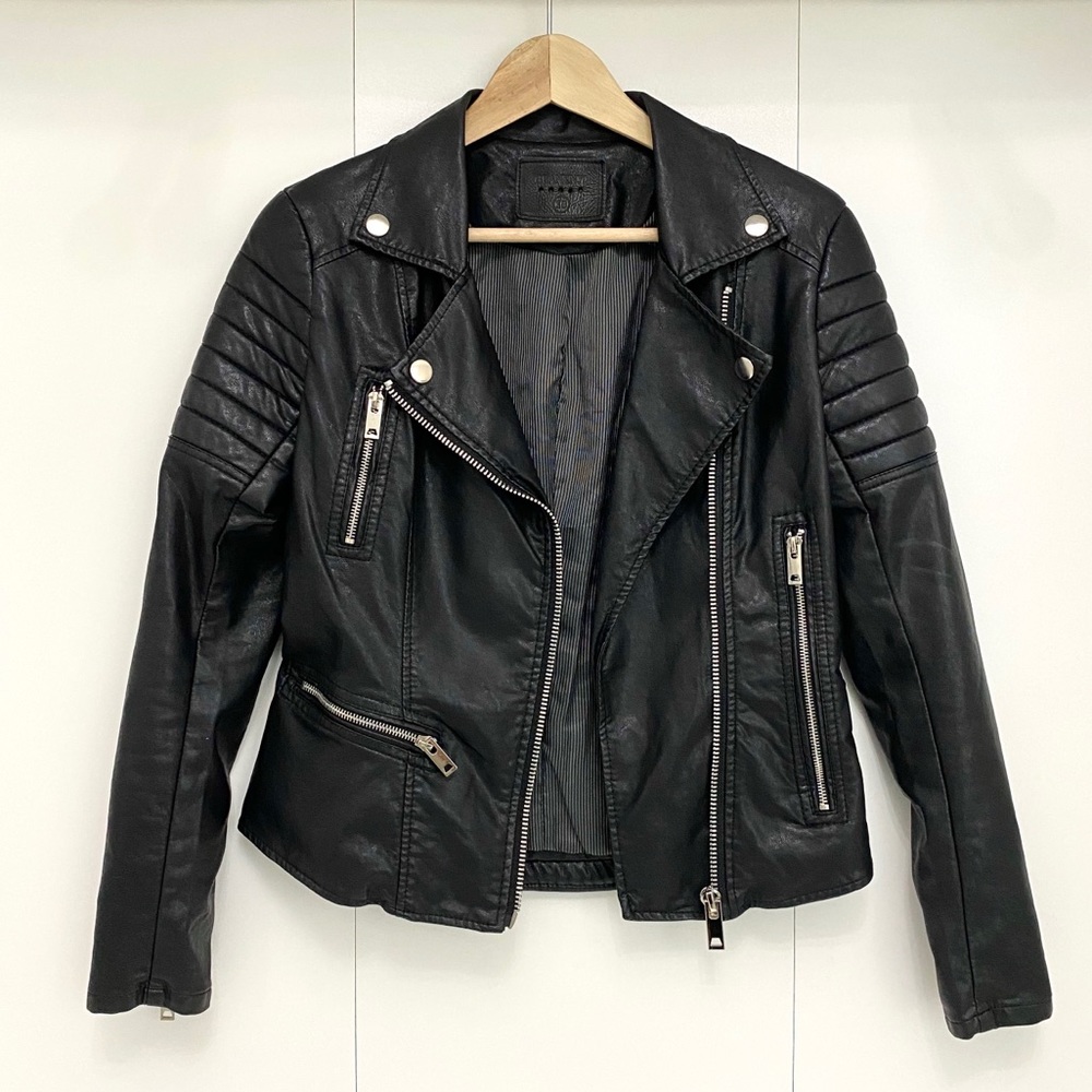 Black Leather jacket Blank NYC